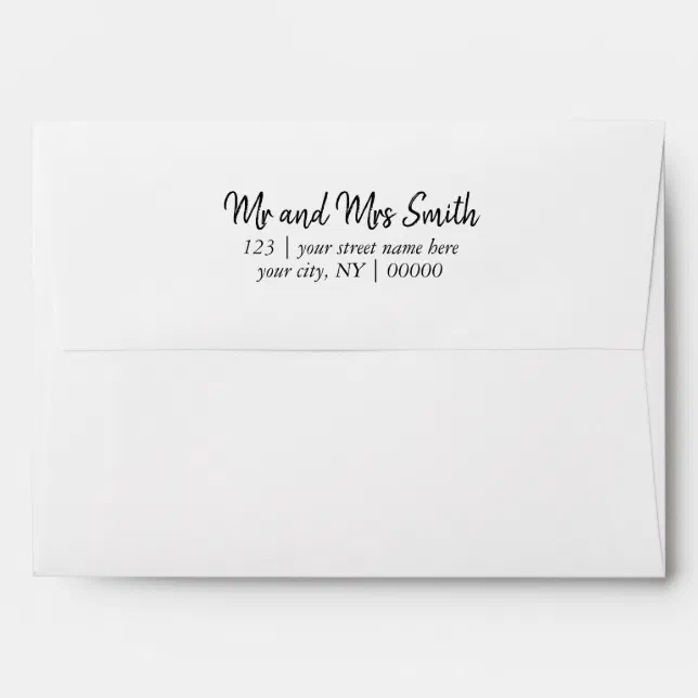 Elegant Script 5x7 invitation Envelope Zazzle