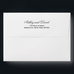 Elegant Script 5x7 Invitation Envelope<br><div class="desc">A great design for Invitations, Thank You Cards, RSVP’s, etc. Can be used for special occasions like Weddings, Bridal Showers, Save the Dates, Baby Showers, Gender Reveals, Birthdays, Anniversaries, Graduation, and Retirements, or holiday celebrations such as Christmas, New Year’s Eve, Halloween, Thanksgiving and any party in between . Envelope Color...</div>