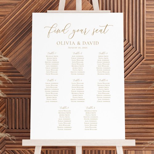 Elegant Script 8 Tables Welcome Seating Chart