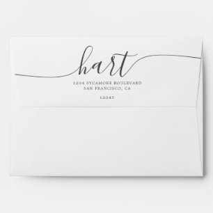 Elegant Script and Serif Return Address Envelope