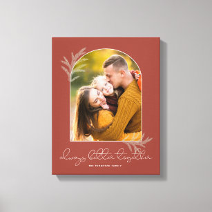 Elegant Script   Better together Family Photo Arch Canvas Print