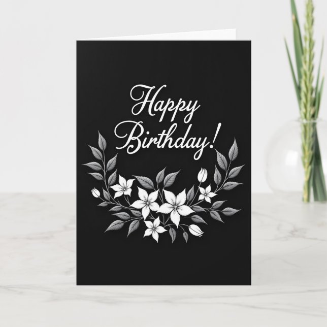 Elegant Script Birthday Card (Front)