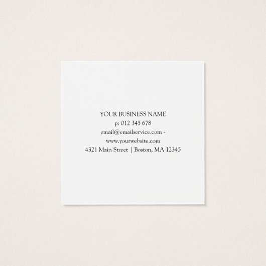 Elegant Script Black Heart Thank You For Order (Back)