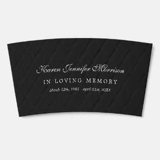 Elegant Script Black In Loving Memory Coffee Cup Sleeve