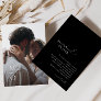 Elegant Script | Black Monogram Photo Wedding Invitation