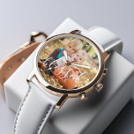 Elegant Script "Blessed" Custom Photo Watch<br><div class="desc">Add your favorite photo from your last vacation,  wedding,  or special occasion.</div>