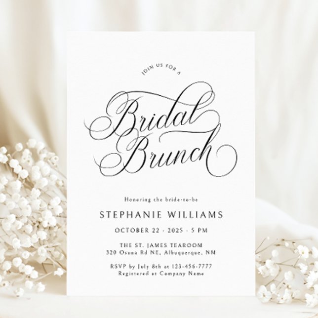 Elegant Script Bridal Brunch Invitation (Creator Uploaded)