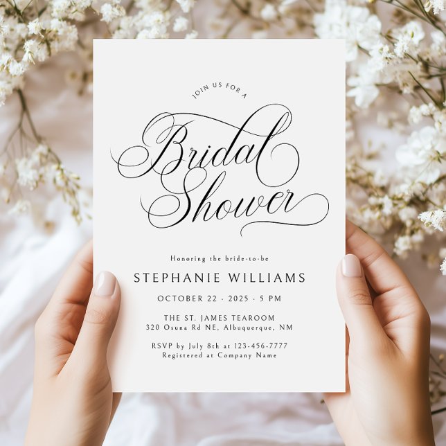 Elegant Script Bridal Shower  Invitation (Creator Uploaded)