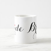 Elegant Script Bride Bridal Shower Wedding Party Coffee Mug (Center)