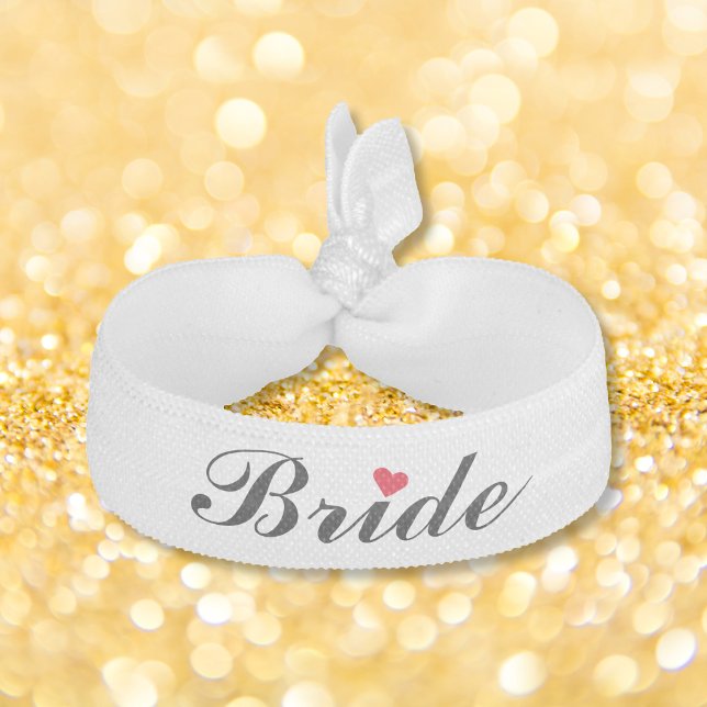 Elegant Script Bride Wedding Bachelorette Party Elastic Hair Tie (Elegant Script Bride Wedding Bachelorette Party Elastic Hair Tie)