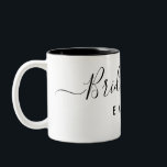 Elegant Script Bridesmaid Personalized Name Two-Tone Coffee Mug<br><div class="desc">Elegant Script Bridesmaid Mug. Features trendy and stylish script font,  personalize with bridesmaid name.</div>