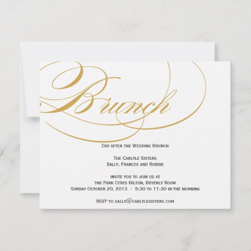 Elegant Script Brunch Invitation _ Gold