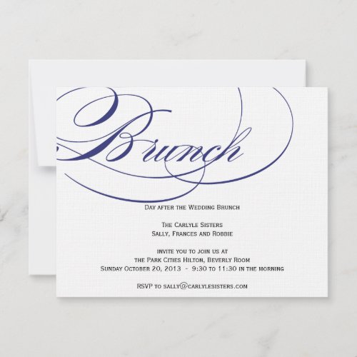 Elegant Script Brunch Invitation _ Navy