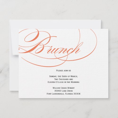 Elegant Script Brunch Invitation _ Orange