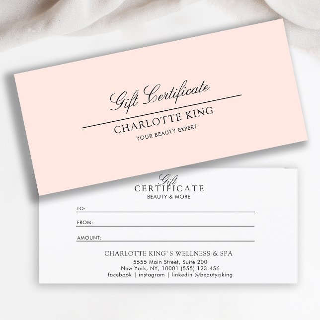 Elegant Script | Business Gift Certificate (Creator Uploaded)