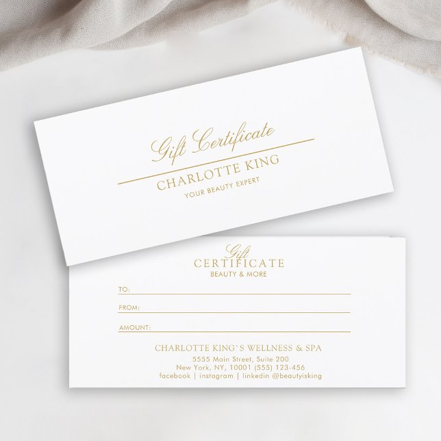 Elegant Script | Business Gift Certificate (Creator Uploaded)