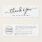 Elegant script business logo thank you insert card
