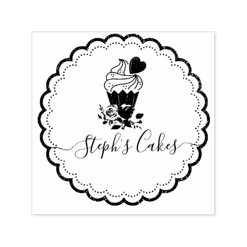 Elegant script Cakery logo business Self_inking Stamp