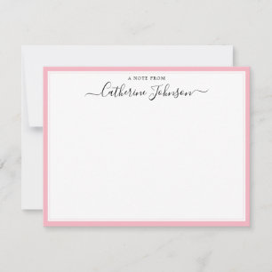 Elegant Script Calligraphy A Note From Blush Pink