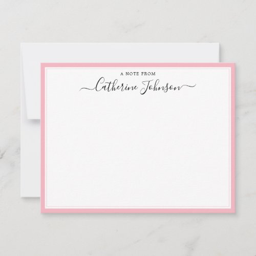 Elegant Script Calligraphy A Note From Blush Pink