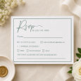 Elegant Script Calligraphy Minimal wedding Rsvp