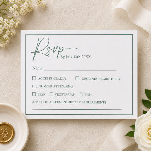 Elegant Script Calligraphy Minimal wedding Rsvp