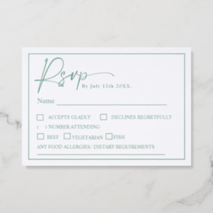 Elegant Script Calligraphy Minimal wedding Rsvp