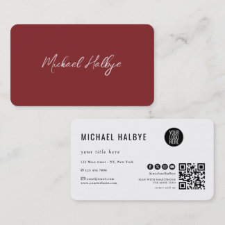 Elegant Script Calligraphy Modern LogoProfessional Business Card