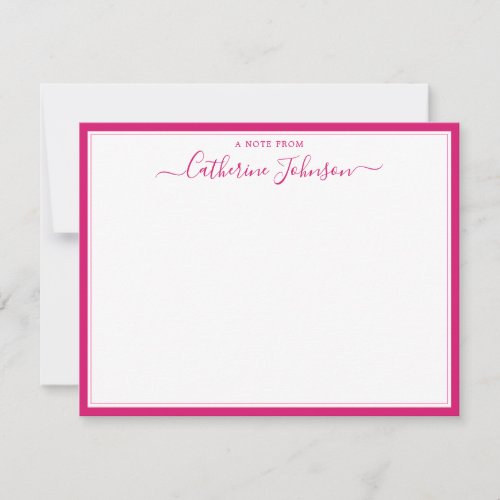 Elegant Script Calligraphy Note From Magenta Pink