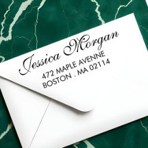 Elegant Script Calligraphy Return Address Self-