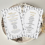 Elegant Script Calligraphy Wedding Program<br><div class="desc">itinerary weddings,  ceremony programs,  wedding programs,  wedding vow renewal program templates,  example of wedding program,  wedding program template</div>