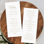 Elegant Script Calligraphy Wedding Program<br><div class="desc">Elegant Script Calligraphy Wedding. Traditional Wedding Order of Service</div>