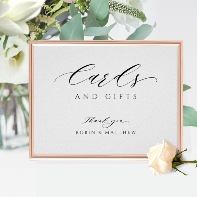 Elegant Script Cards and Gifts Wedding Sign (Creator Uploaded)