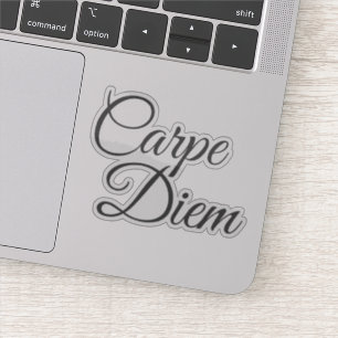 Elegant Script Carpe Diem Motivational Sticker
