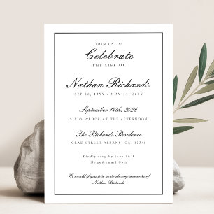 Elegant Script Celebration of Life Program
