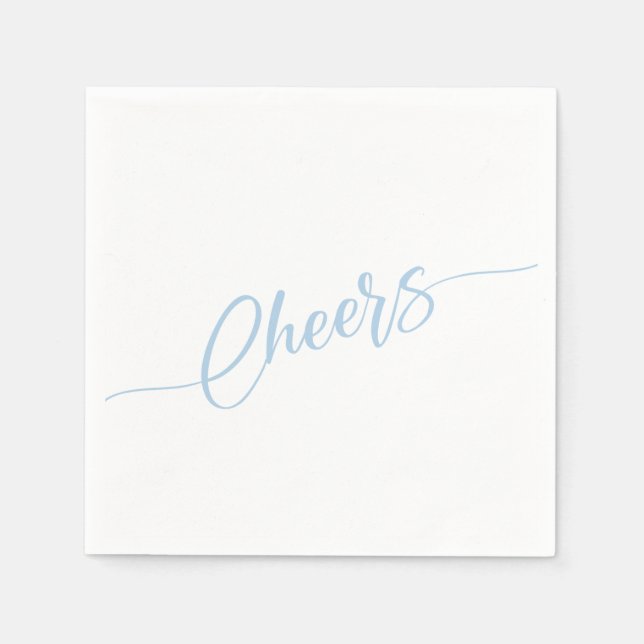 Elegant Script Cheers Party Napkins (Front)
