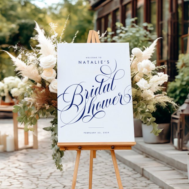 Elegant Script Chic Modern Bridal Shower Sign (Creator Uploaded)
