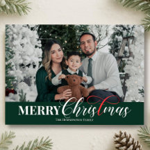 Elegant Script Christian Christmas Photo