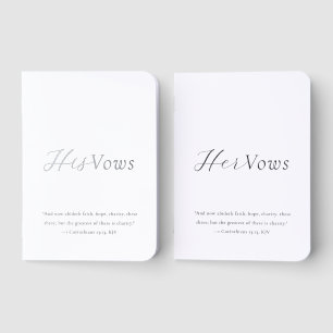 Elegant Script Christian Wedding Foil Vow Books