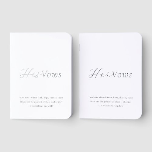Elegant Script Christian Wedding Foil Vow Books
