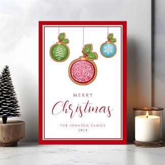 Elegant Script Christmas Baubles