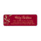 Elegant Script Christmas Red Return Address Label