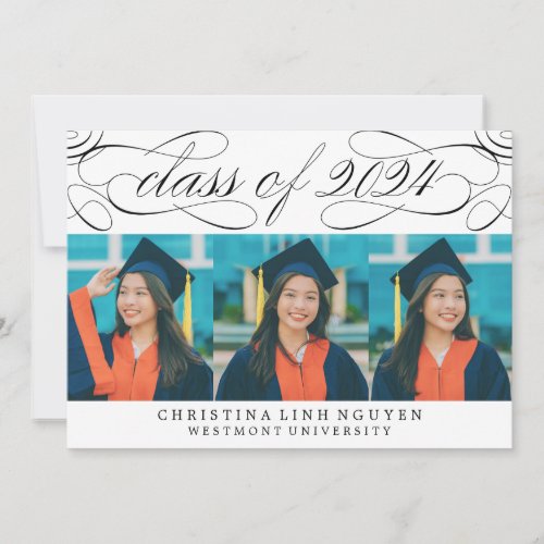 ELEGANT SCRIPT CLASS OF 2024 GRADUATION INVITATION