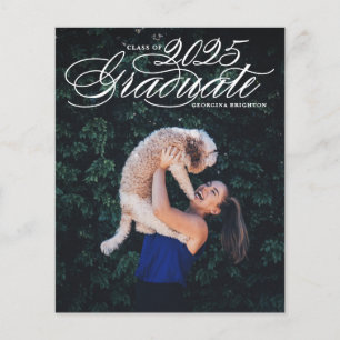 Elegant Script Class of 2024 Graduation Invitation