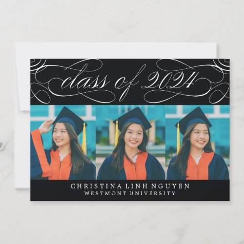 ELEGANT SCRIPT CLASS OF 2024 GRADUATION INVITATION