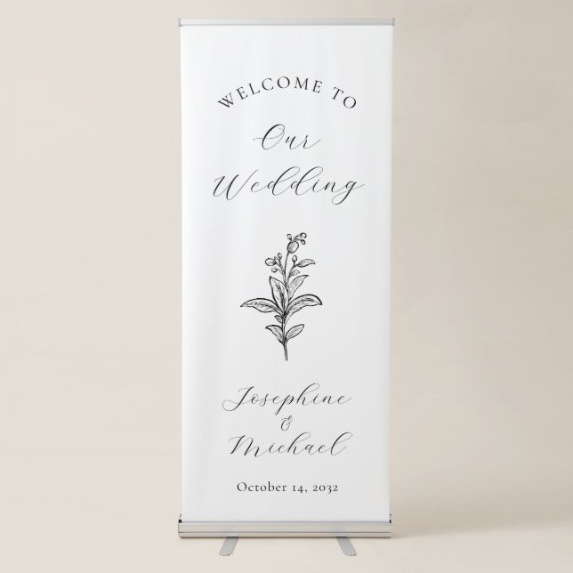 Elegant Script Classic Retractable Banner (Front)