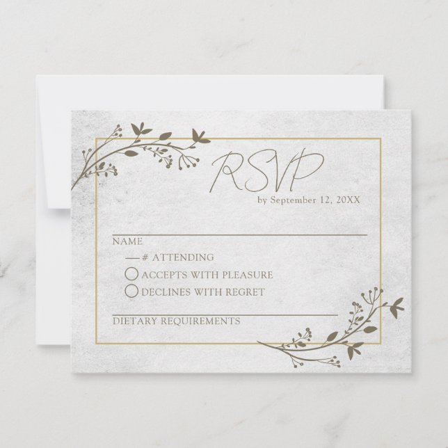 Elegant Script Classic RSVP Response Card (Front)
