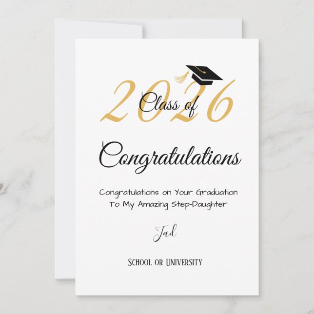 Elegant Script Confetti Graduation Party Invit (Front)