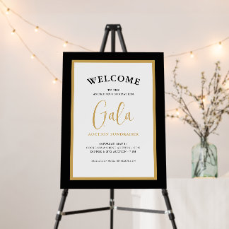 Elegant Script Corporate Gala Fundraiser Welcome Foam Board