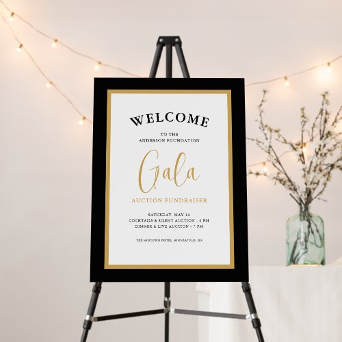 Elegant Script Corporate Gala Fundraiser Welcome Foam Board